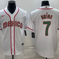 Men's 2023 World Baseball Classic #7 Julio Urias Mexico White Jersey1