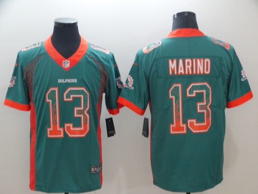Men's Miami Dolphins Dan Marino #13 Green Alternate Game Jersey1