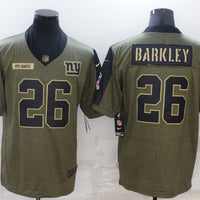 Men's New York Giants Saquon Barkley #26 Brown Player Game Jersey1