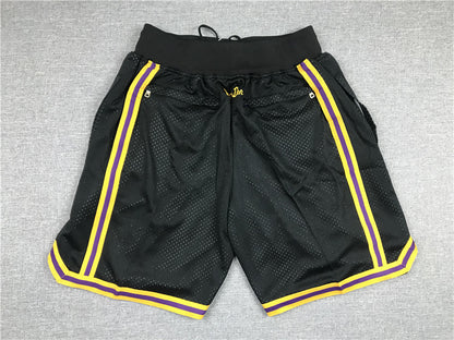 Men's Los Angeles Lakers MAMBA Black Basketball Shorts1