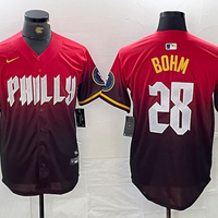 Men's Philadelphia Phillies Alec Bohm #28 Red 2024 City Connect Limited Player Jersey1