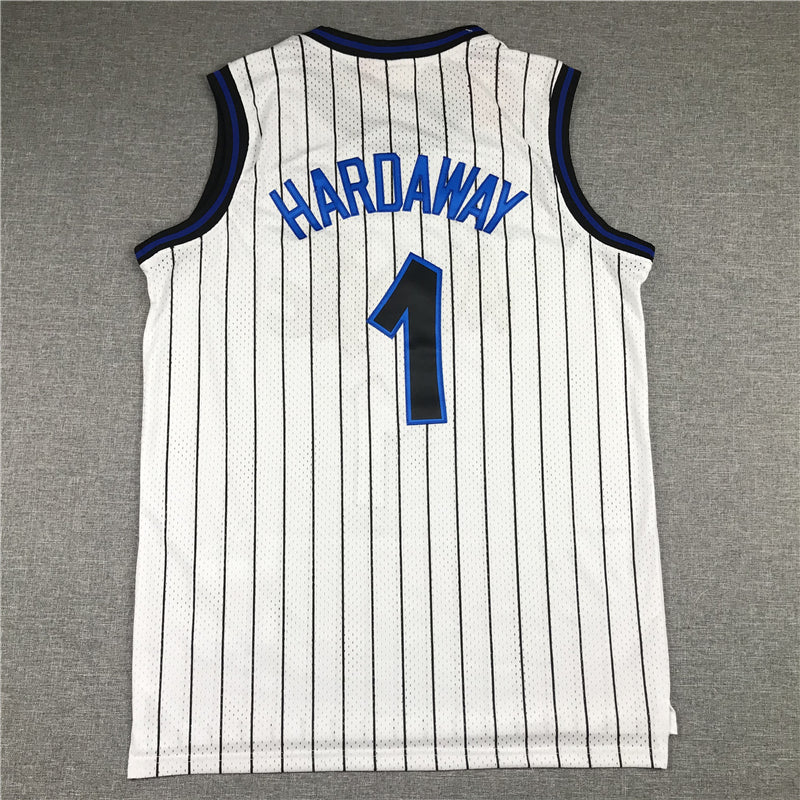 Men's Orlando Magic Penny Hardaway #1 White Hardwood Classics Swingman Jersey1