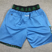 Men's Minnesota Timberwolves Light Blue Basketball Shorts1