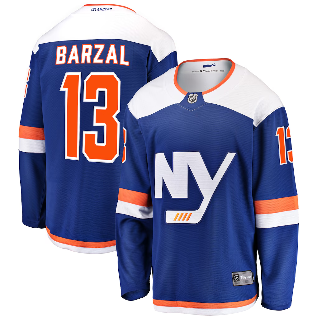 Men's New York Islanders Mathew Barzal #13 Fanatics Blue Breakaway Jersey