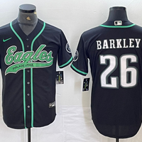 Men's Philadelphia Eagles Saquon Barkley #26 Black Player Jersey1 Joint Edition
