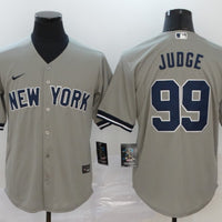 Men's New York Yankees Aaron Judge #99 Gray Replica Baseball Jersey1