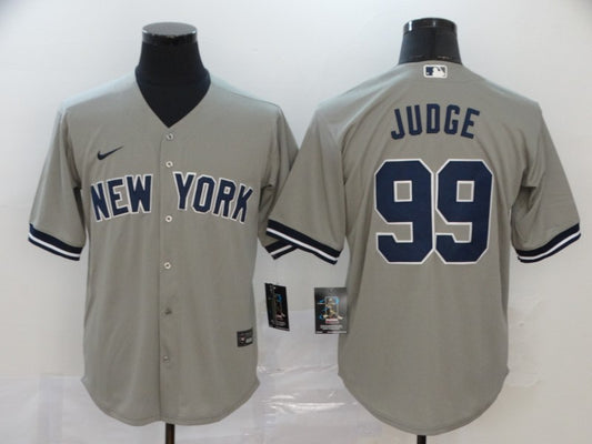 Men's New York Yankees Aaron Judge #99 Gray Replica Baseball Jersey1