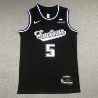 Men's Sacramento Kings De'Aaron Fox Black Fast Break Replica Jersey1 City Edition