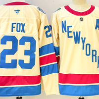 Men's New York Rangers Adam Fox #23 Beige Breakaway Player Jersey