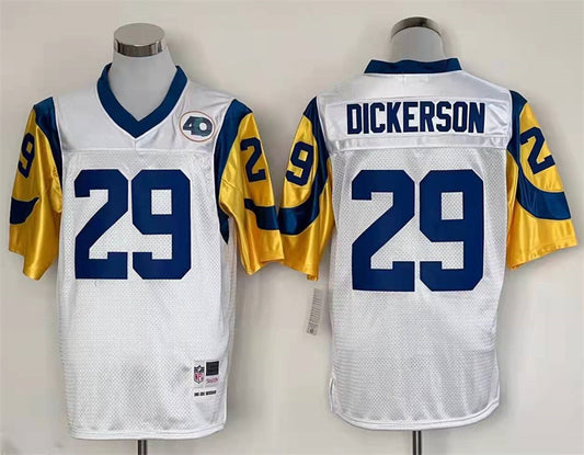 Men's San Louis Rams Eric Dickerson Mitchell & Ness White Legacy Replica Jersey1