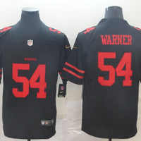 Men's San Francisco 49ers Fred Warner #54 Black Game Jersey1