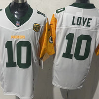 Men's Green Bay Packers Jordan Love #10 White Fashion Player Jersey