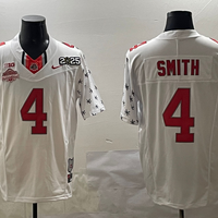 Men's Ohio State Buckeyes Jeremiah Smith White 2025 CFP Final National Champions Patch F.U.S.E. Jersey