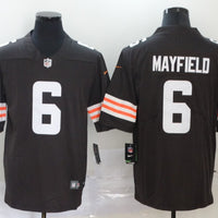 Men's Cleveland Browns Baker Mayfield #6 Brown Game Player Jersey1