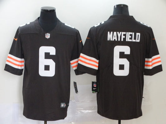 Men's Cleveland Browns Baker Mayfield #6 Brown Game Player Jersey1