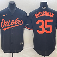 Men's Baltimore Orioles Adley Rutschman #35 Black Alternate Replica Player Jersey1