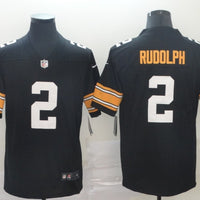Men's Pittsburgh Steelers Mason Rudolph #2 Black Player Game Jersey1