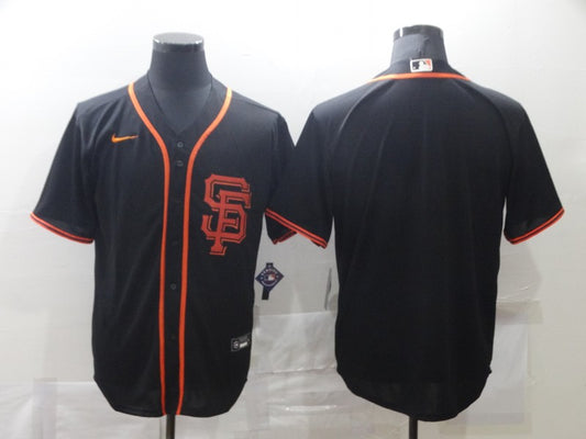 Men's San Francisco Giants Black Alternate Replica Blank Jersey1