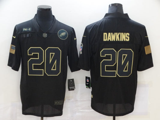 Men's Philadelphia Eagles Brian Dawkins #20 Black Team Game Jersey1
