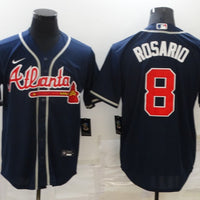 Men's Atlanta Braves Eddie Rosario #8 Navy Replica Jersey1