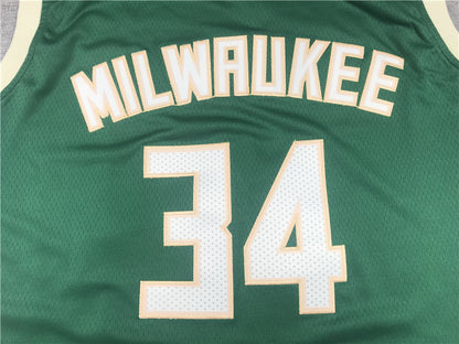 Men's Milwaukee Bucks Giannis Antetokounmpo #34 Green Player Jersey1