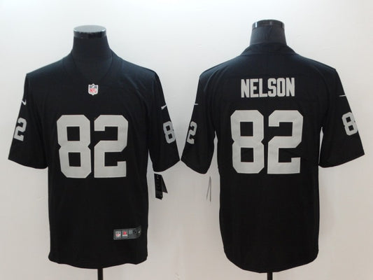 Men's Las Vegas Raiders Jordy Nelson #82 Black Game Player Jersey1