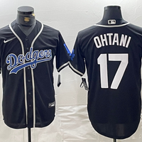 Men's Los Angeles Dodgers Joe Kelly #17 Black Replica Player Jersey1
