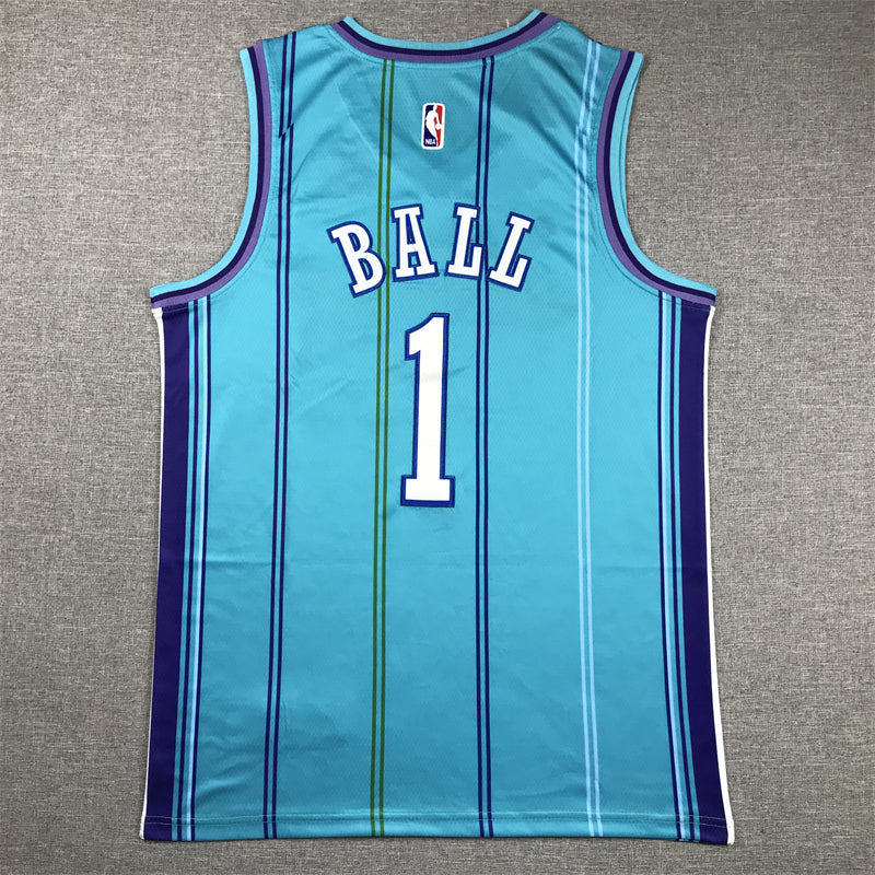 Men's Charlotte Hornets LaMelo Ball #1 Teal 2023/24 Swingman Replica jersey1 - Classic Edition