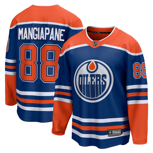 Men's Edmonton Oilers Andrew Mangiapane #88 Fanatics Royal Home Breakaway Jersey