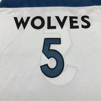 Men's Minnesota Timberwolves Anthony Edwards #5 White Swingman Jersey1 - Association Edition