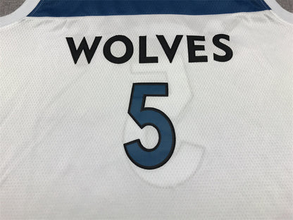 Men's Minnesota Timberwolves Anthony Edwards #5 White Swingman Jersey1 - Association Edition