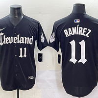 Men's Cleveland Guardians Jose Ramirez #11 Black Replica Player Jersey