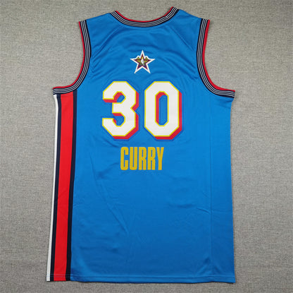 Men's Golden State Warriors Stephen Curry #30 Light Blue 2025 NBA All-Star Game Swingman Player Jersey1