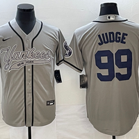 Men's New York Yankees Aaron Judge #99 Gray Player Jersey1 Joint Edition