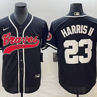 Men's Atlanta Braves Michael Harris II #23 Black Replica Player Jersey1 Joint Edition