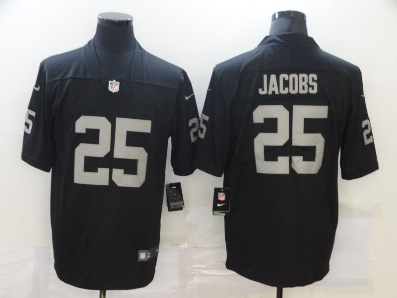 Men's Las Vegas Raiders Josh Jacobs #25 Black Game Jersey1