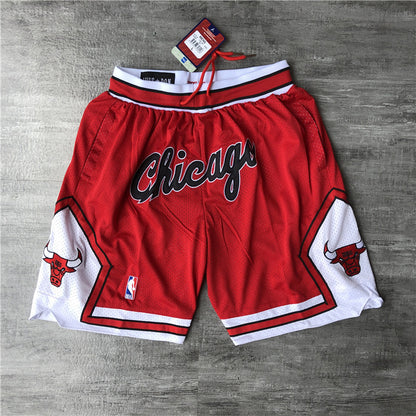 Men's NWT Chicago Bulls 1997-98 Vintage Basketball Game Shorts1 Red