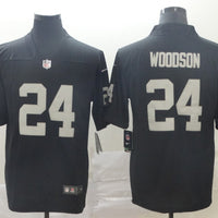 Men's Las Vegas Raiders Charles Woodson #24 Black Game Jersey1