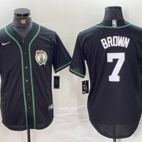 Men's Boston Celtics Jaylen Brown #7 Black Limited Player Jersey