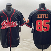 Men's San Francisco 49ers George Kittle #85 Black Fashion Jersey1 Joint Edition