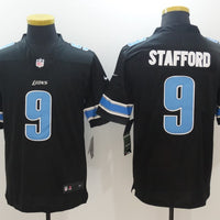 Men's Detroit Lions Matthew Stafford #9 Black Game Jersey1