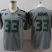 Men's Seattle Seahawks Jamal Adams #33 Gray Game Jersey