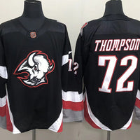 Tage Thompson #72 Buffalo Sabres Black Replica Jersey - JerseysFreak