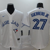 Men's Toronto Blue Jays Vladimir Guerrero Jr. #27 White Replica Baseball Jersey1