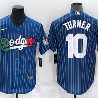 Men's Los Angeles Dodgers Justin Turner #10 Blue Player Game Jersey1