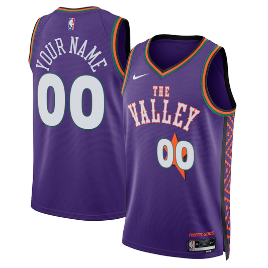 Men's Phoenix Suns Purple 2024/25 Custom Swingman Jersey1 - City Edition