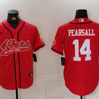 Men's San Francisco 49ers Ricky Pearsall #14 Red Game Player Jersey2