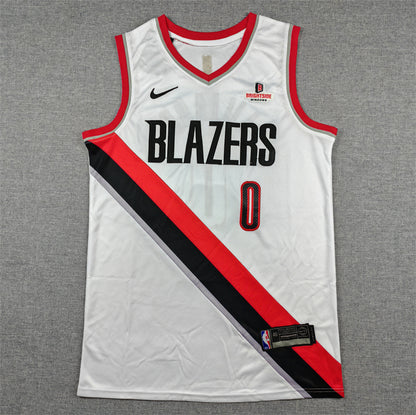 Men's Portland Trail Blazers Damian Lillard #0 White Swingman Player Jersey - Association Edition