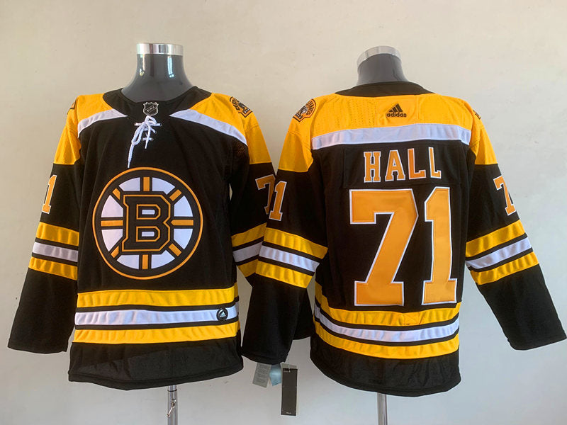 Men's Boston Bruins Taylor Hall #71 Black Replica Player Jersey1