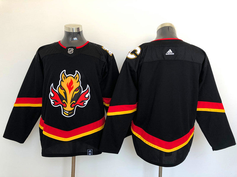 Men's Calgary Flames Black Alternate Primegreen Authentic Blank Jersey1